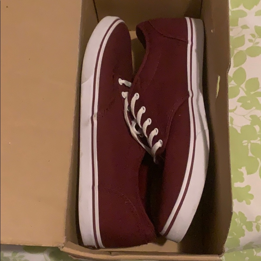 burgundy vans